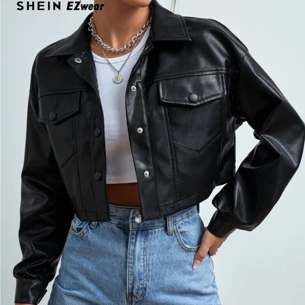 Black Faux Leather Jacket